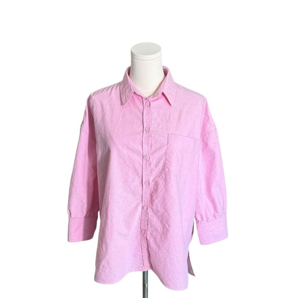 Pomander Place - Pink Casual Button Down Shirt Sz L - Picture 1 of 6